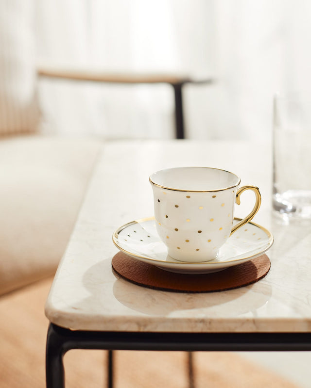 New Bone China Coffee Set for Two - Colorful Modern Design