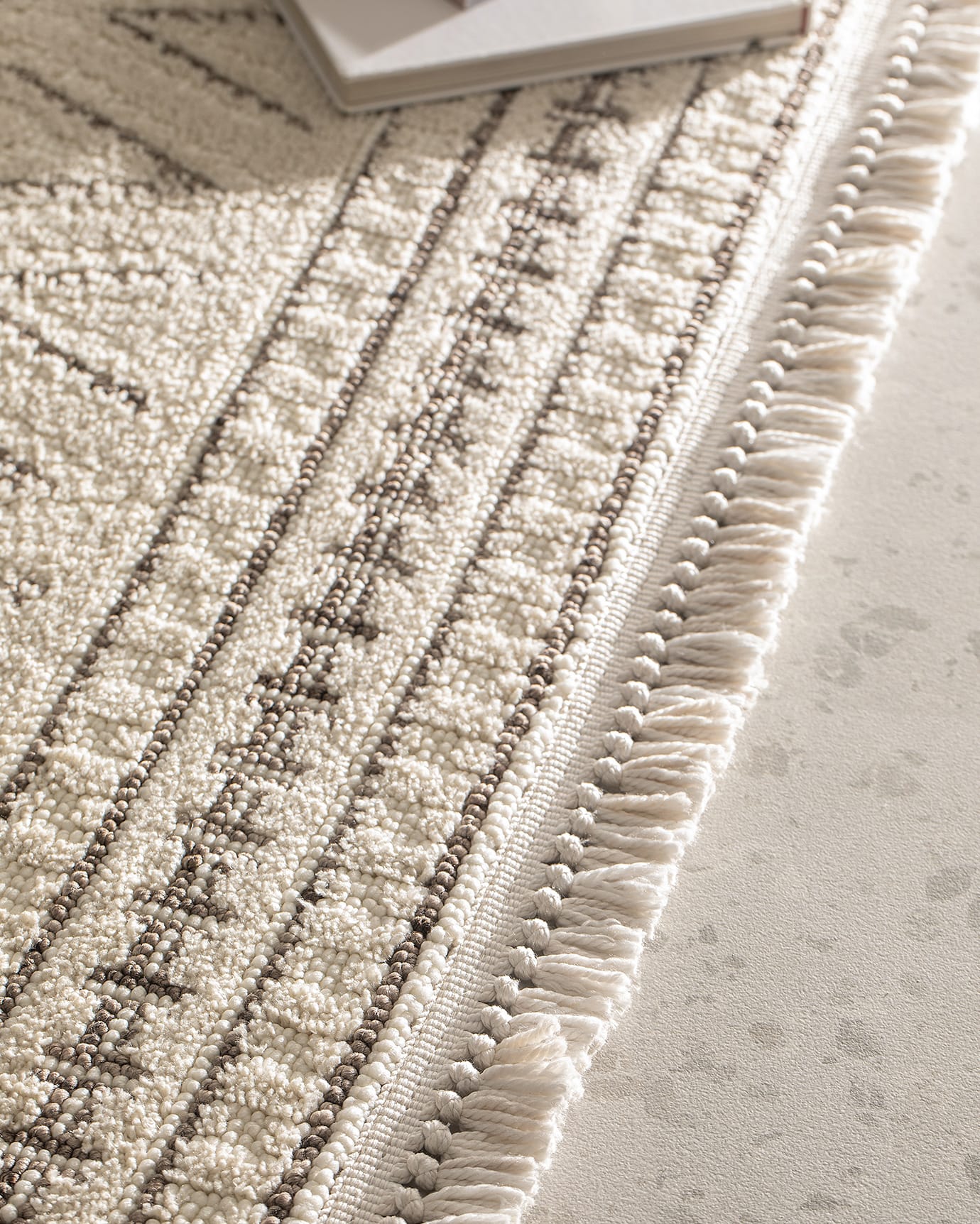 Chessy Cream Area Rug - Soft Living Room Carpet