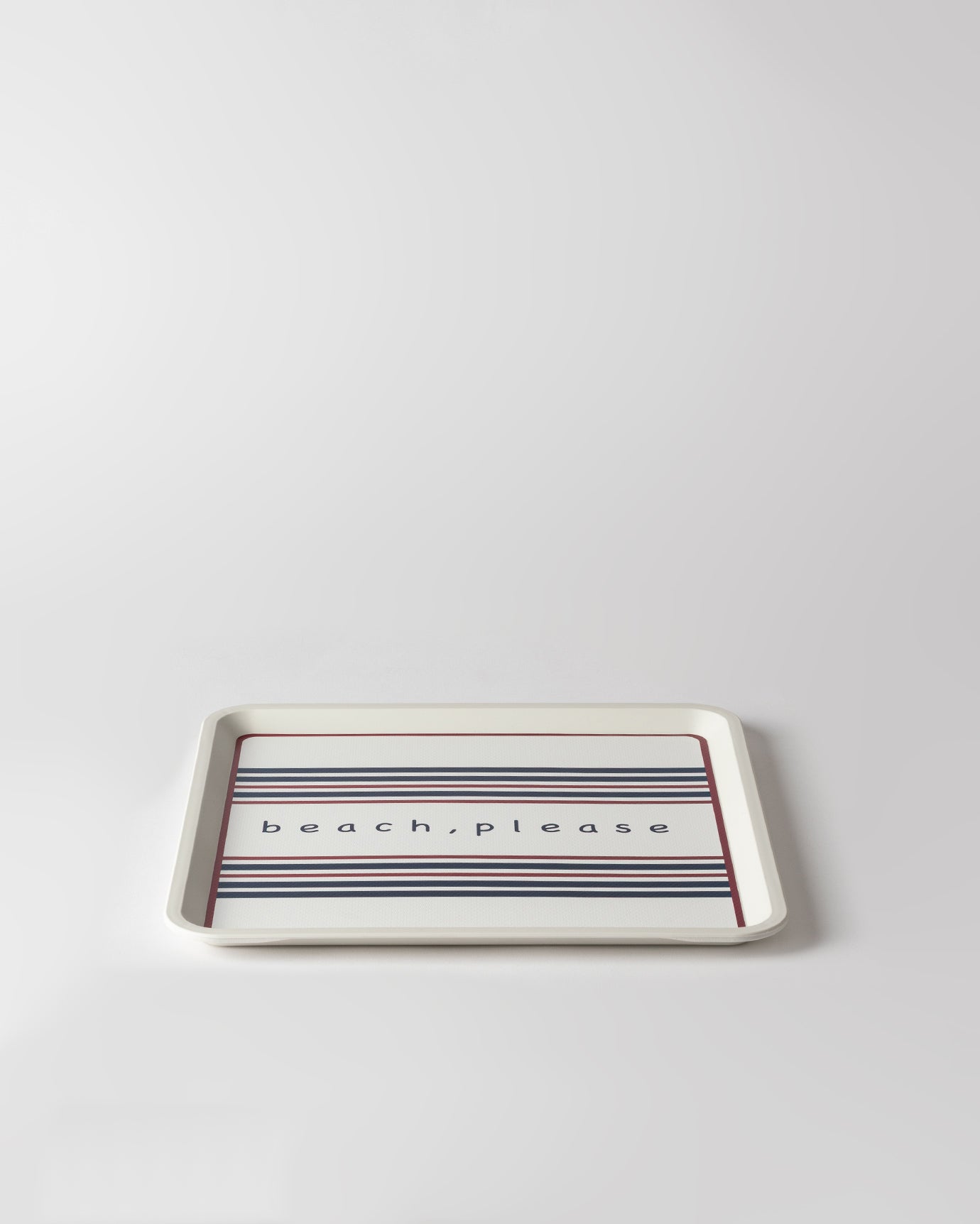 Durable Plastic Square Serving Tray - Vibrant Beach Day Aesthetic