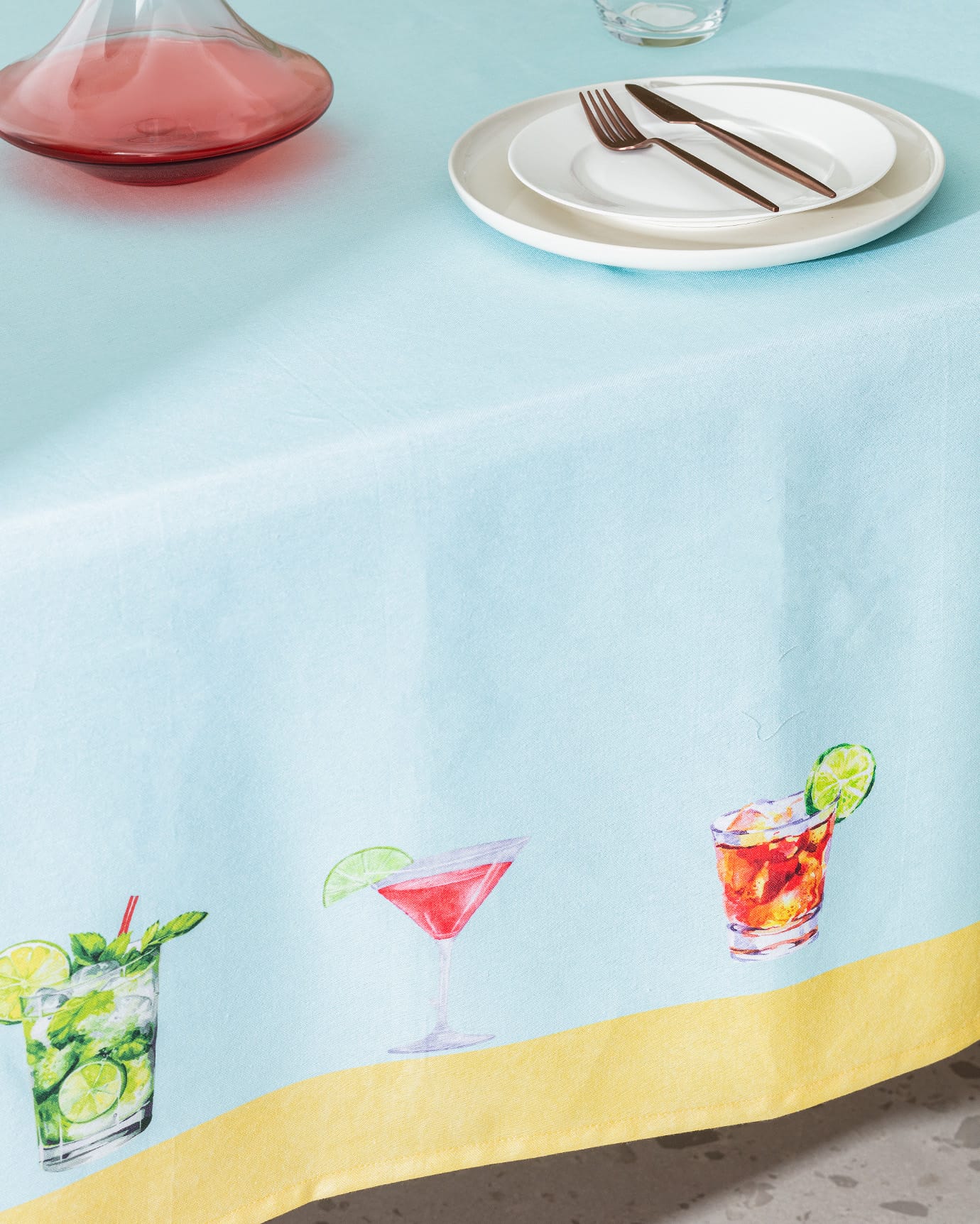 Vienne kleurrijk polycotton tafellaken voor de eettafel