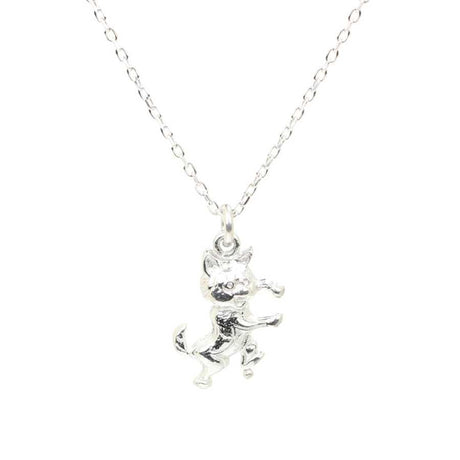925 Sterling Silver Puss in Boots Cat Charm Necklace - Feline Whimsy
