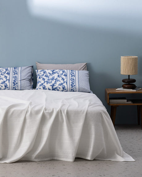 Mathilda King Size Cotton Ecocell Solid Pique Bedding Set