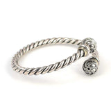 Premium Sterling Silver Twisted Beaded Men's Bracelet