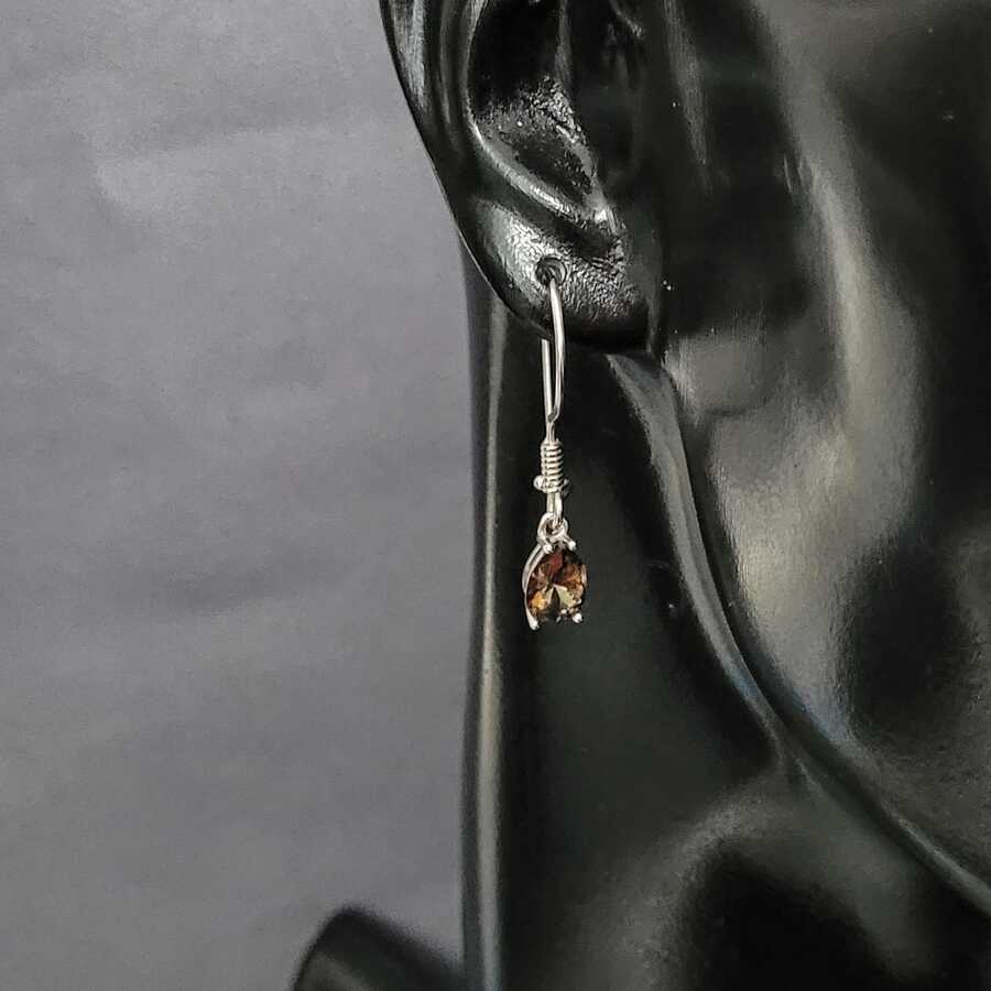 Sterling Silver Mystic Topaz Teardrop Dangle Earrings - Petite Design