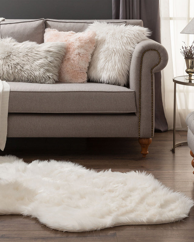 Plush Faux Sheepskin Rug - Soft Acrylic Blend for Cozy Homes