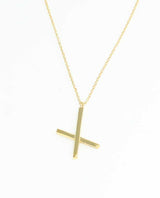 Elegant 925 Sterling Silver Tailed X Necklace