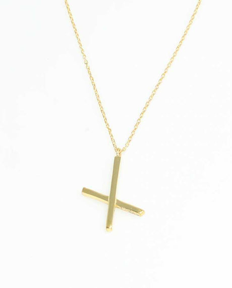 Elegant 925 Sterling Silver Tailed X Necklace