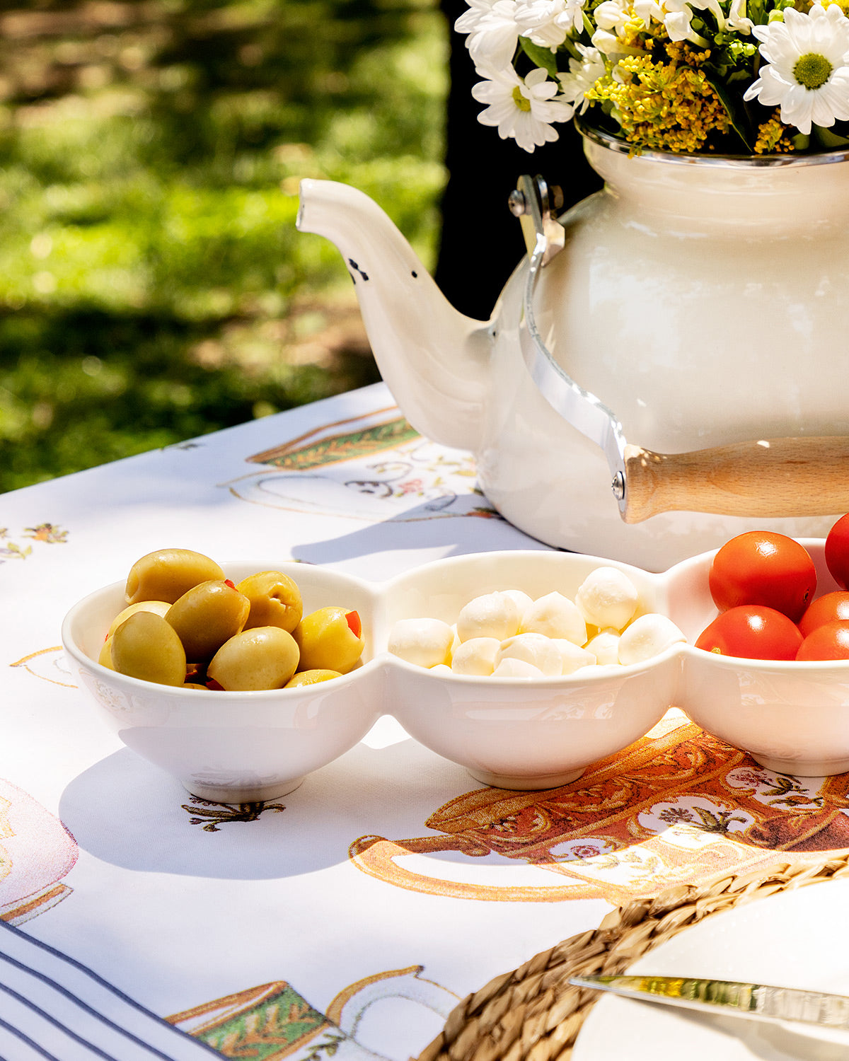 Small 4-Compartment Appetizer Serving Plate