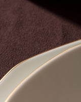 Nyt Bone China Middagsæt til 6 personer - Elegant Metallic Kant