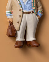 Resin Bonny Bear Magnet - Playful Beige & Blue Decor