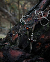 Sterling Silver Medieval Dagger Necklace - Gothic Warrior Design