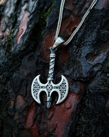 Sterling Silver Axe Pendant Necklace - Determination & Strength