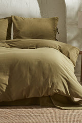 4 Element Double Duvet Cover Set - 100% Cotton Khaki