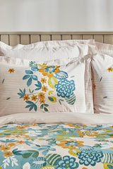 Botanical Double Duvet Cover Set - 100% Cotton, Green
