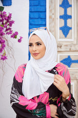 White Jersey Shawl - Soft, Lightweight & Versatile