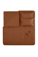 Plain Double Ranforce Duvet Cover Set - Terracotta