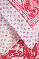 Bellance Red 100% Cotton Double Duvet Cover Set