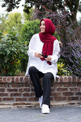 Ready-to-Wear Viscose Shawl - Practical & Comfortable Burgundy