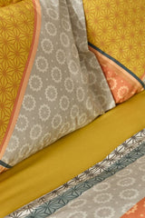 Selena Double Duvet Cover Set - 100% Cotton Mustard
