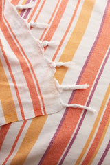 Montre Double Peştemal Pike - Orange Striped Blanket 180x220cm