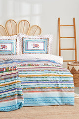 Perez Single 100% Cotton Duvet Cover Set with Pique