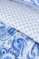 Bellance Blue 100% Cotton Double Duvet Cover Set