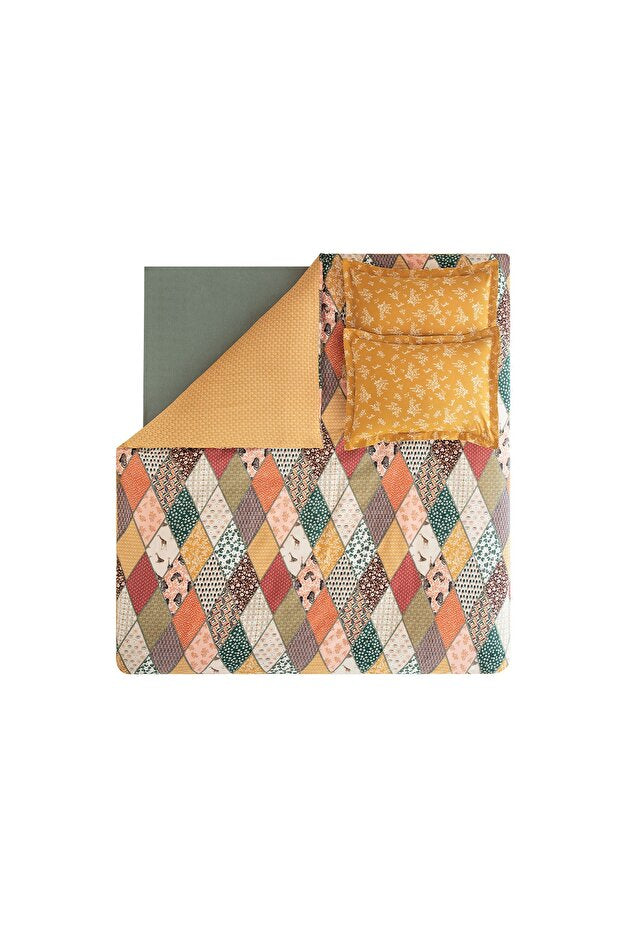 Astrid Double Patchwork Duvet Cover Set - 100% Cotton