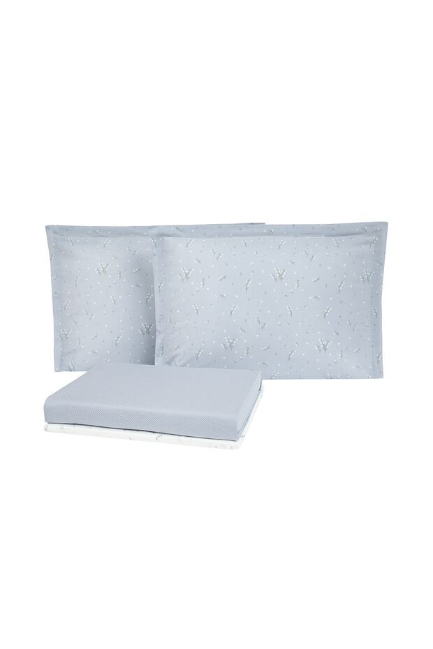 Ramona Double Bamboo Pique Bedding Set - Soft & Breathable Light Blue