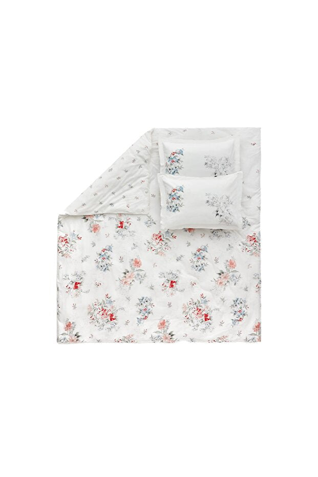Belisima Double Ranforce Duvet Cover Set - Blue Floral