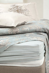 Aster Double Pique Set - Sage Green Safari Print Bedding