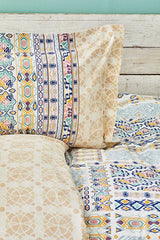 Milo Blue Double Winter Bedding Set - 5 Pieces