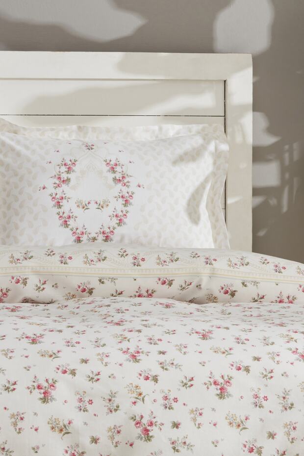 Ensemble Housse de Couette Simple Sonya - 100% Coton Motif Floral