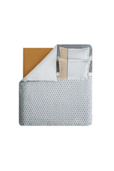 Taren Ranforce Doppelbett-Bettbezug-Set – 100 % Baumwolle, graues geometrisches Muster