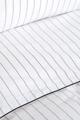 Misha 100% Cotton Double Duvet Cover Set - Pinstripe