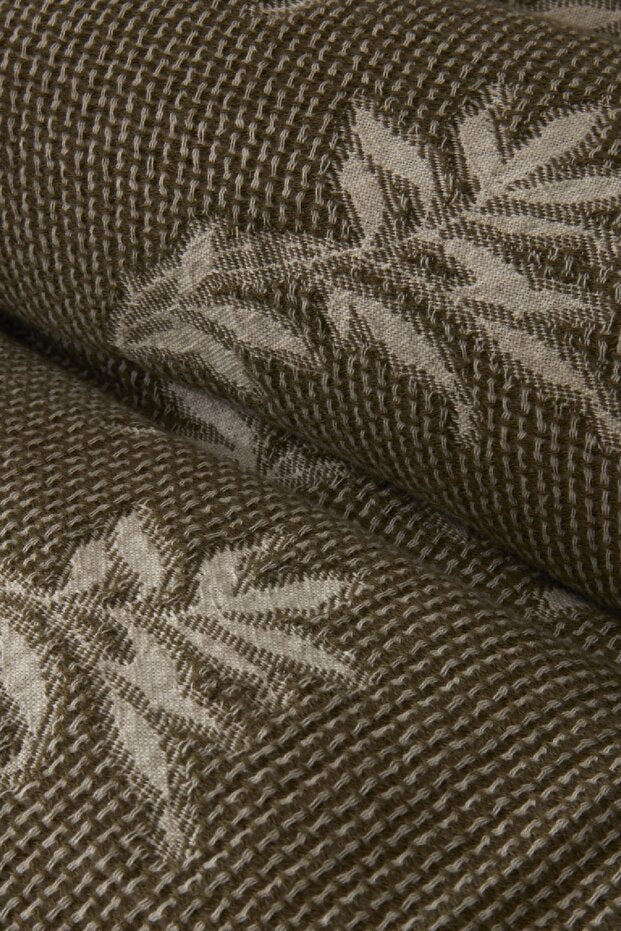 Almira Double Jacquard Quilt - 200x220 cm Khaki