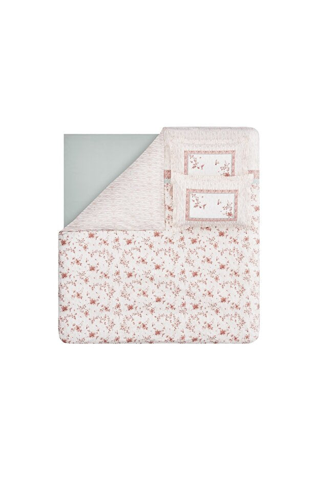 Minella Double Duvet Cover Set - 100% Cotton Blush