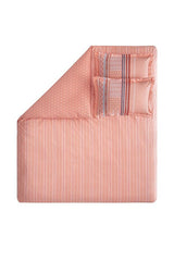 Pamena Ranforce Double Duvet Cover Set - Salmon, 100% Cotton