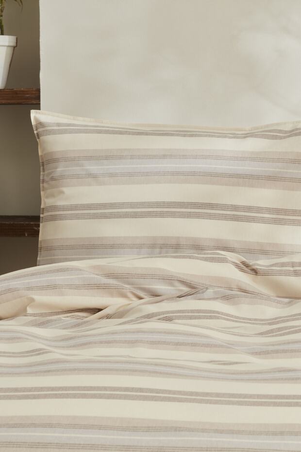 Tahara Single Duvet Cover Set - 100% Cotton Beige