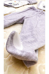 Newborn Bear Car 5-Piece Organic Cotton Baby Set - 0-3 Months