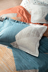 Aden Doppelbett-Bettbezug-Set – 100 % Baumwolle, Marineblau