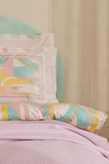Pine Double Duvet Cover & Quilt Set - 100% Cotton Lilac