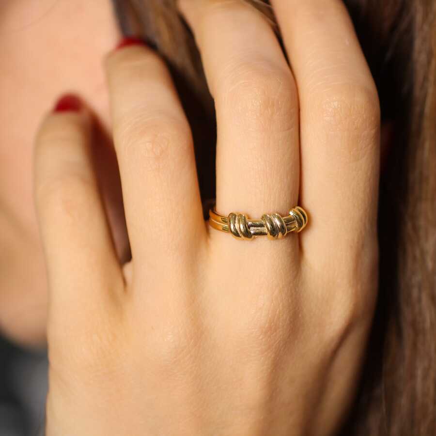 Sterling Silver Modern Band Ring - Contemporary Slanted Design