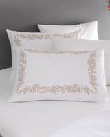 Parure de housse de couette King Size 100 % coton - Texture gaufrée brodée