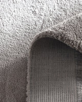 Gray Polyester and Polypropylene Runner Rug - 80x300 cm