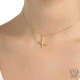 Elegantní náhrdelník s ocasem ve tvaru X ze stříbra 925 Sterling