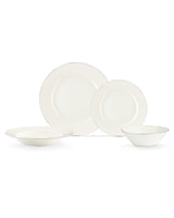 New Bone China 6-Person Dinner Set - Gold & Platinum Rim