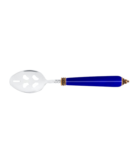 Porcelain & Stainless Steel Serving Spoon - Rêve Bleu Cobalt