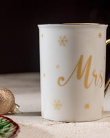 New Bone China Coffee Cup - Elegant Gold-Rimmed Design