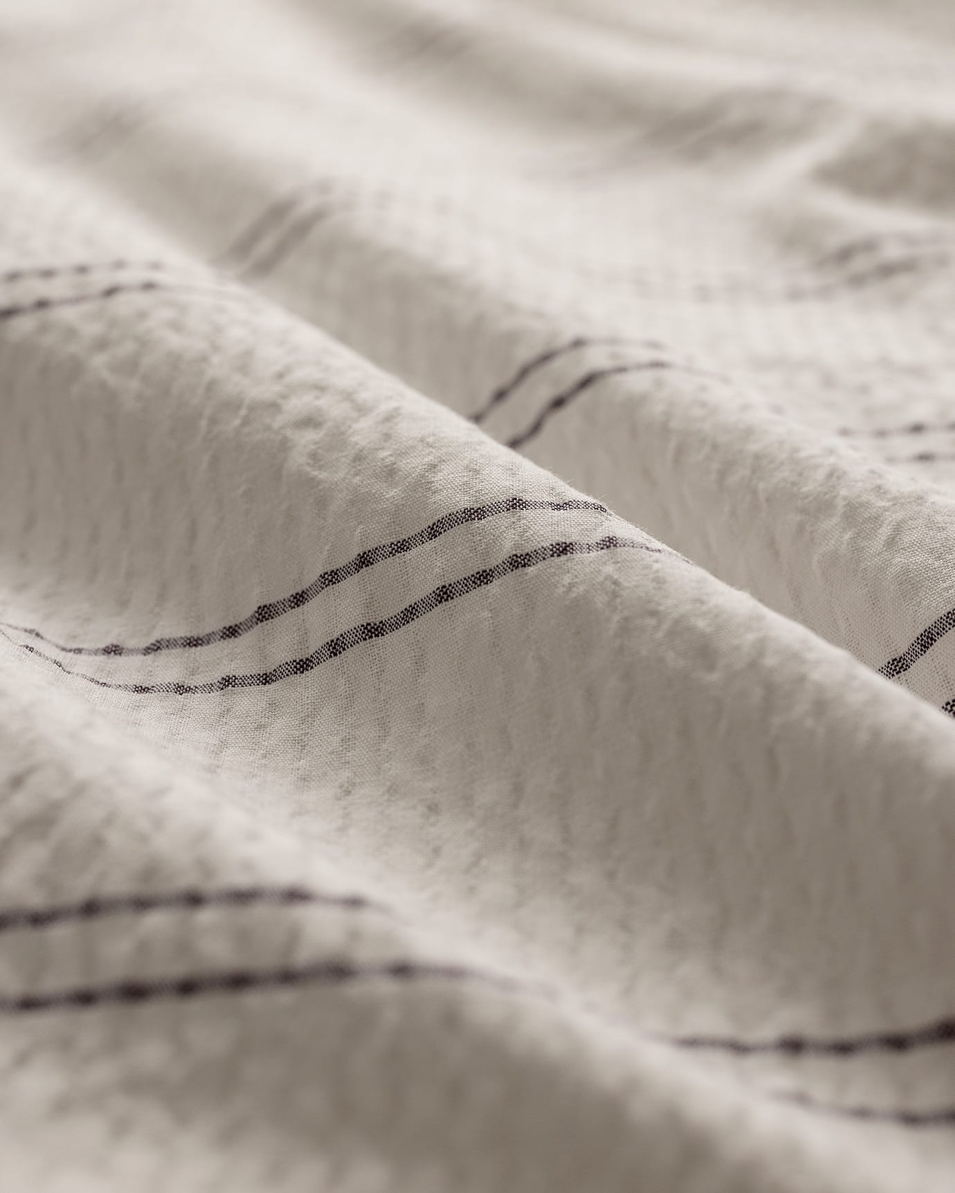 Waschbares Gofre 100% Baumwolle Doppelbett-Bettwäsche-Set – Gestreift