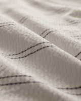 Waschbares Gofre 100% Baumwolle Doppelbett-Bettwäsche-Set – Gestreift